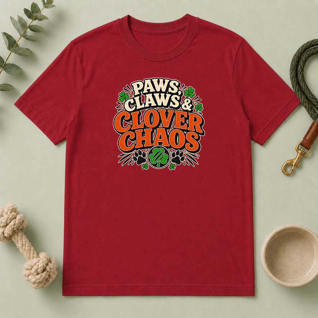 Paws, Claws & Clover Chaos St. Patrick’s Day T-Shirt