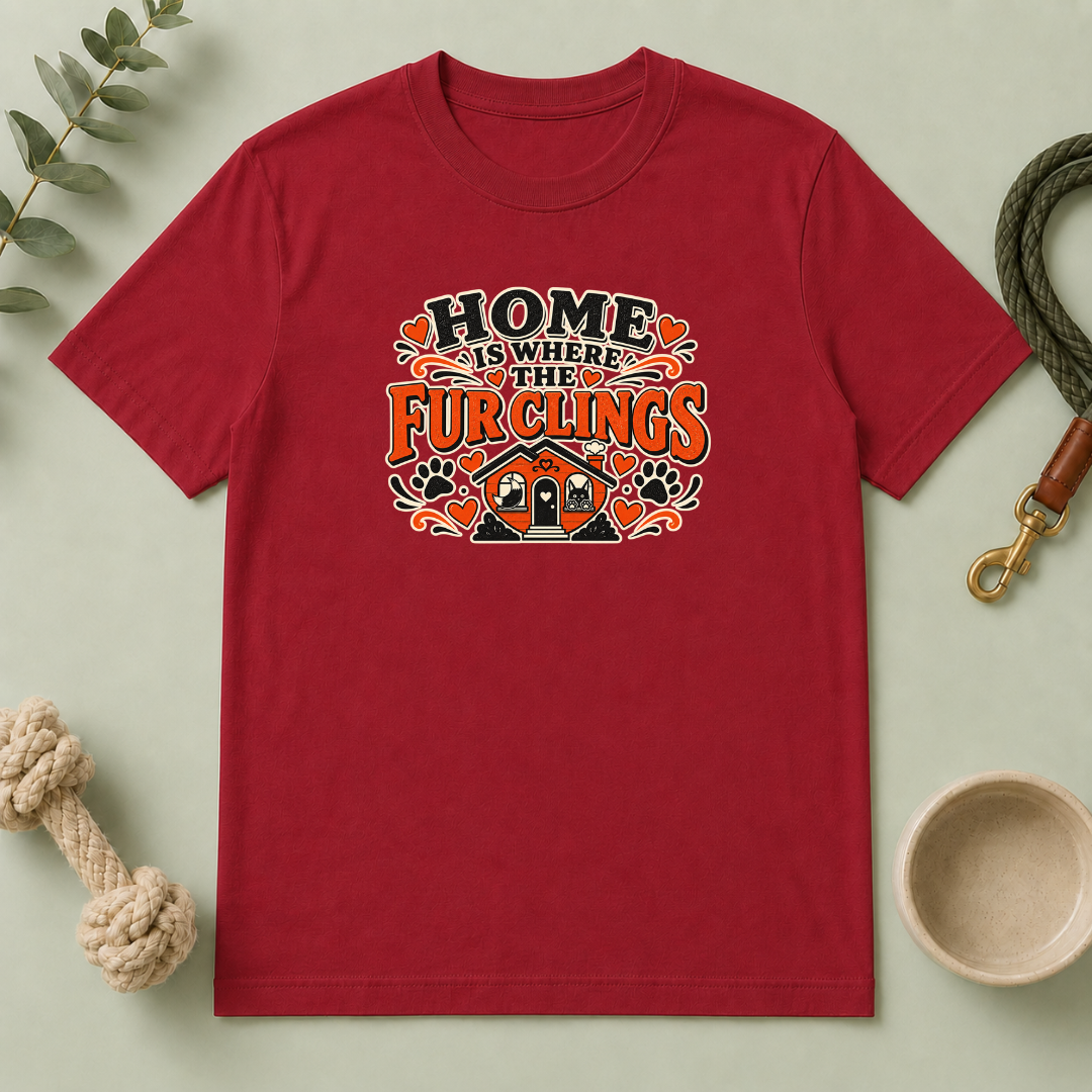Home Is Where the Fur Clings Valentine Pet T-Shirt