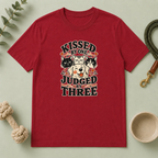 Kissed by One Judged by Three Valentine Pet T-Shirt