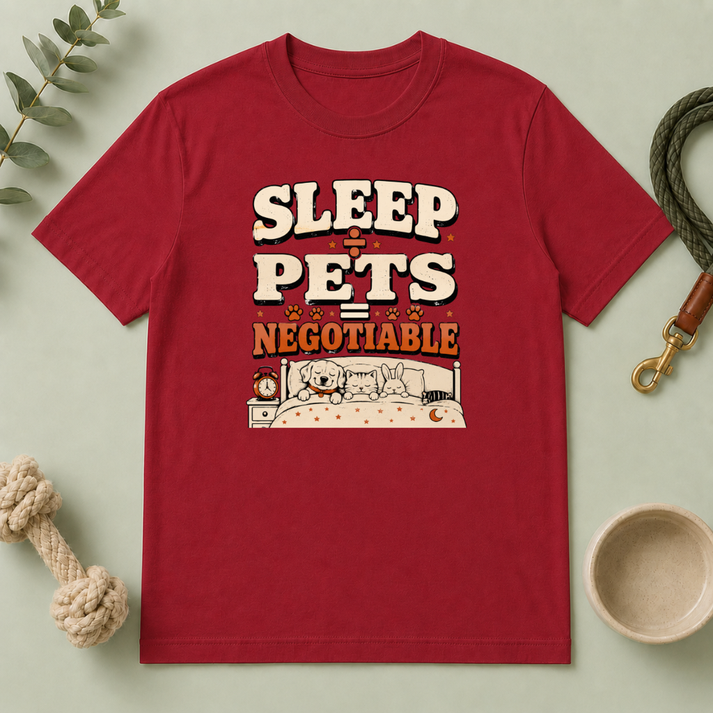 Sleep ?ú Pets = Negotiable Multi-Pet Math T-Shirt