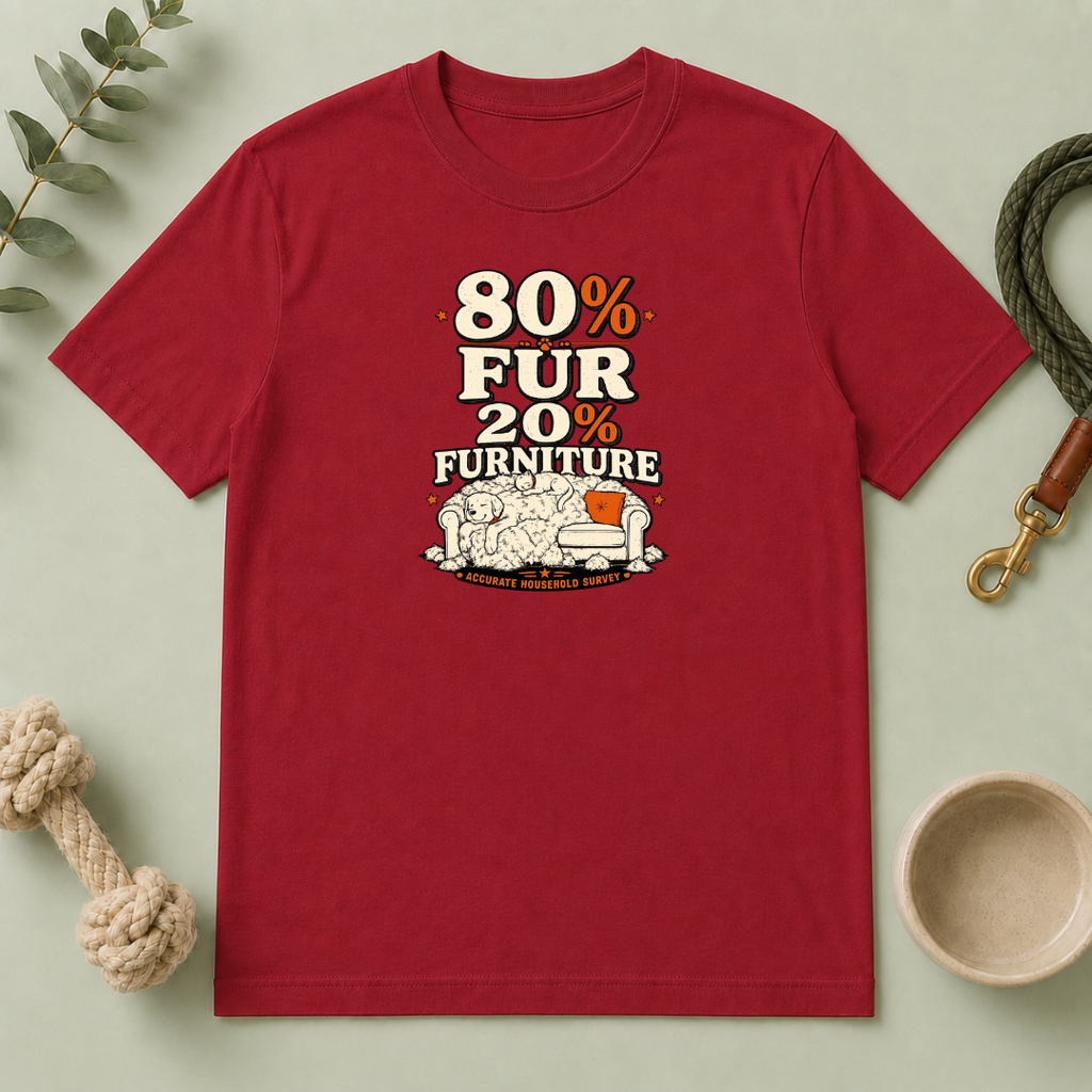 80% Fur 20% Furniture Cat & Dog Lover Graphic Tee
