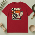 Candy Corn & Pet Hair Halloween T-Shirt