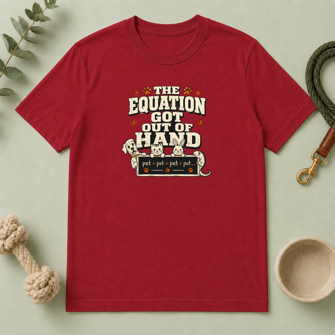 "The Equation Got Out of Hand" Cute Multi-Math Pet Graphic Tee