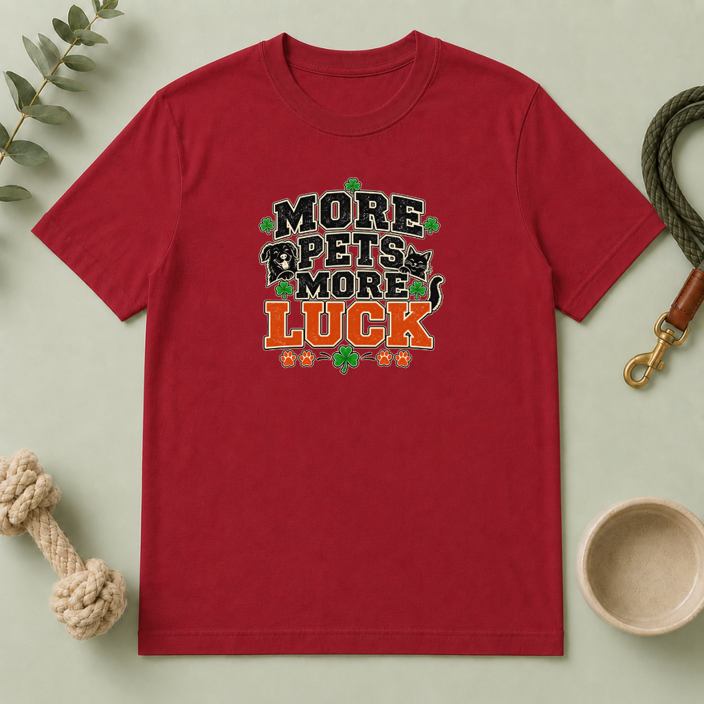 More Pets More Luck St. Patrick’s Day T-Shirt