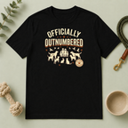 Officially Outnumbered T-Shirt — Funny Family & Pet Graphic Tee