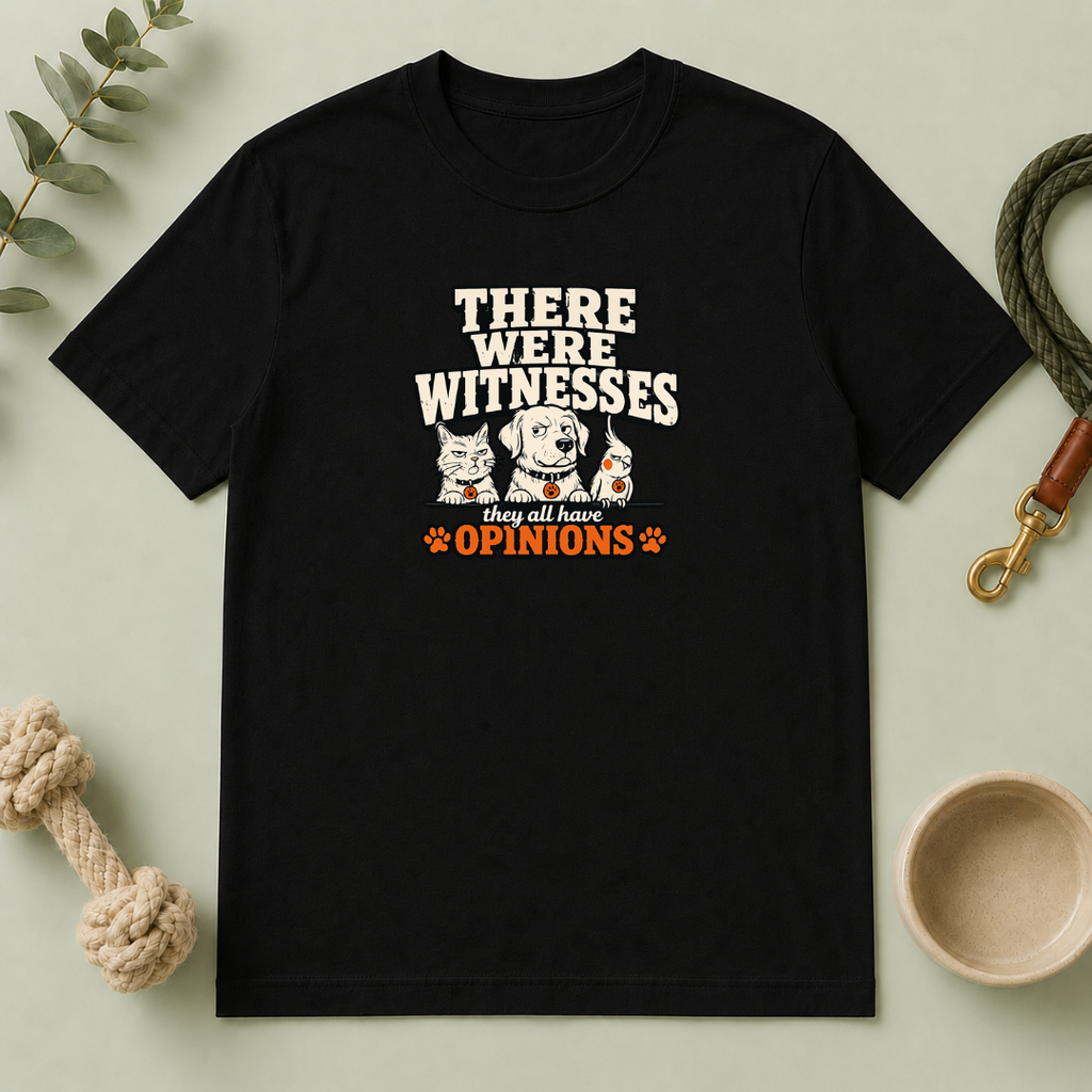"There Were Witnesses" Cute Pet Graphic Tee
