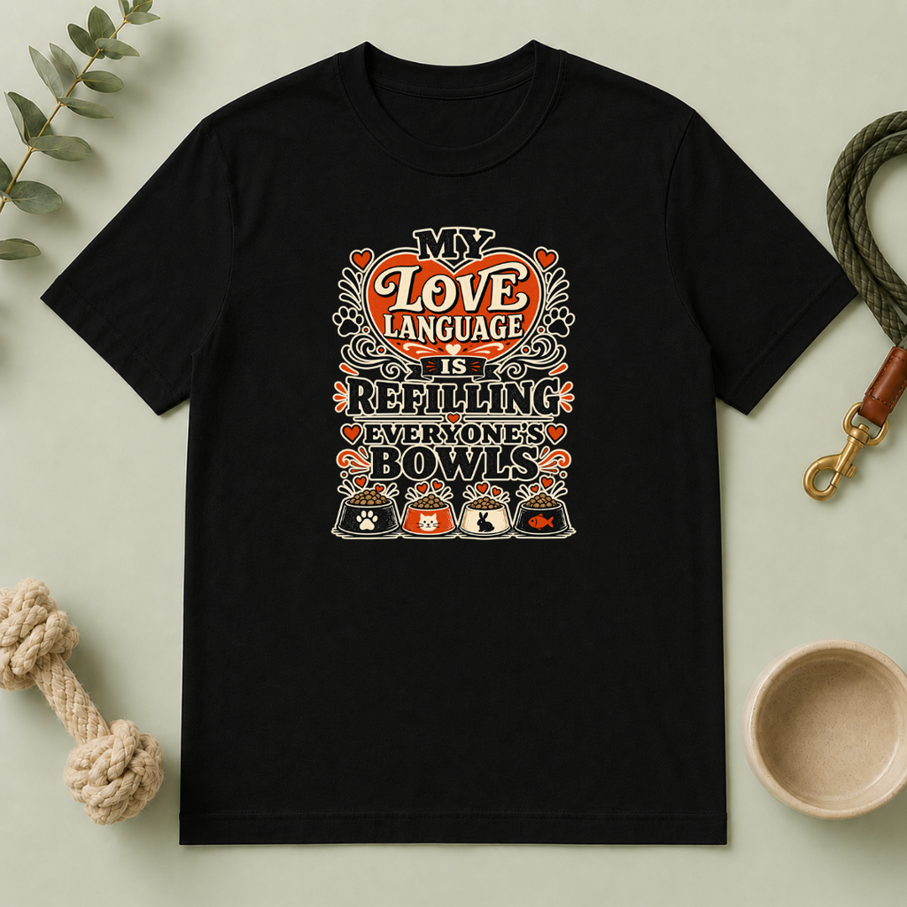 My Love Language Is Refilling Everyone’s Bowls Valentine Pet T-Shirt