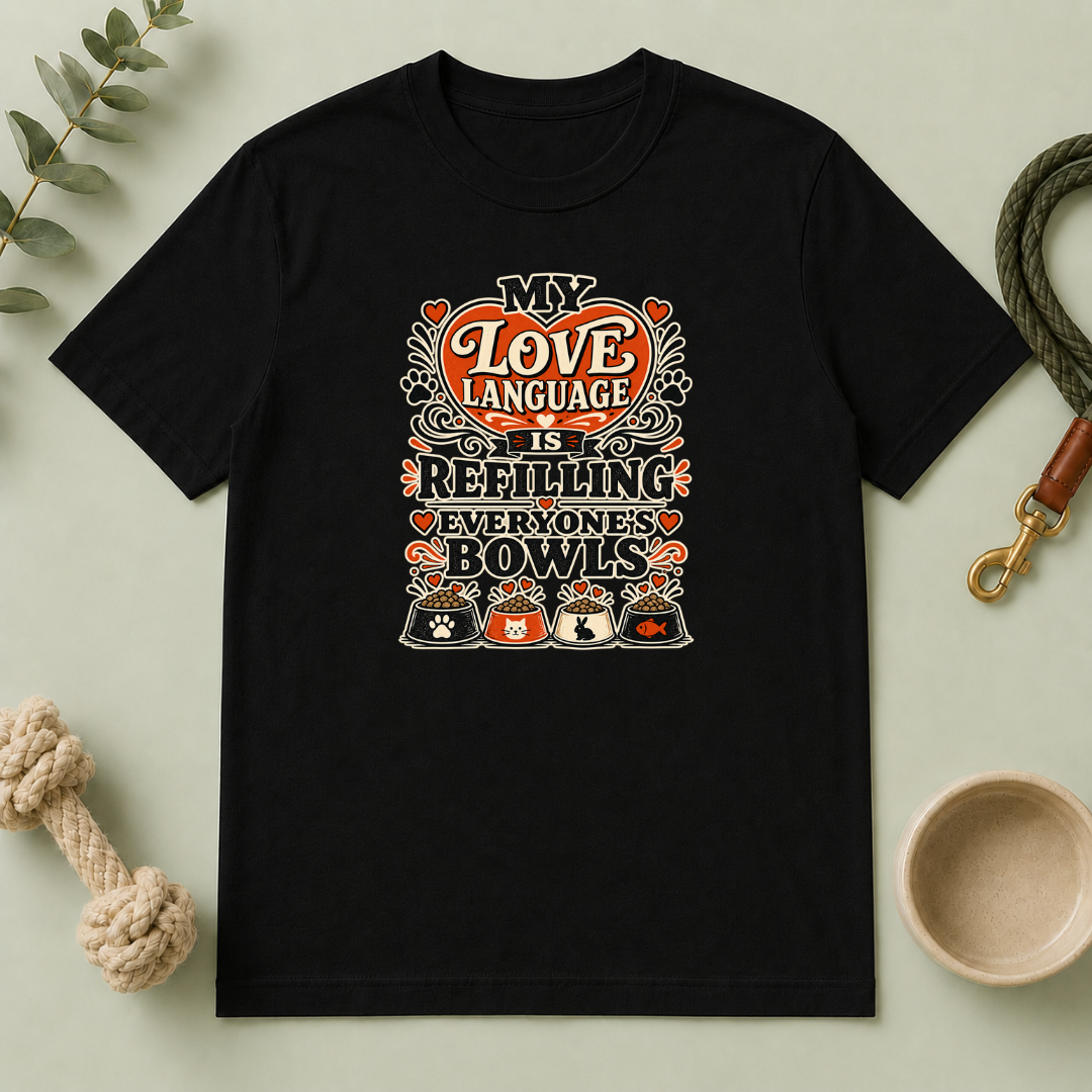 My Love Language Is Refilling Everyone’s Bowls Valentine Pet T-Shirt