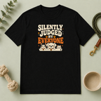 "Silently Judged by Everyone" Retro Graphic Tee (Cute Pets)