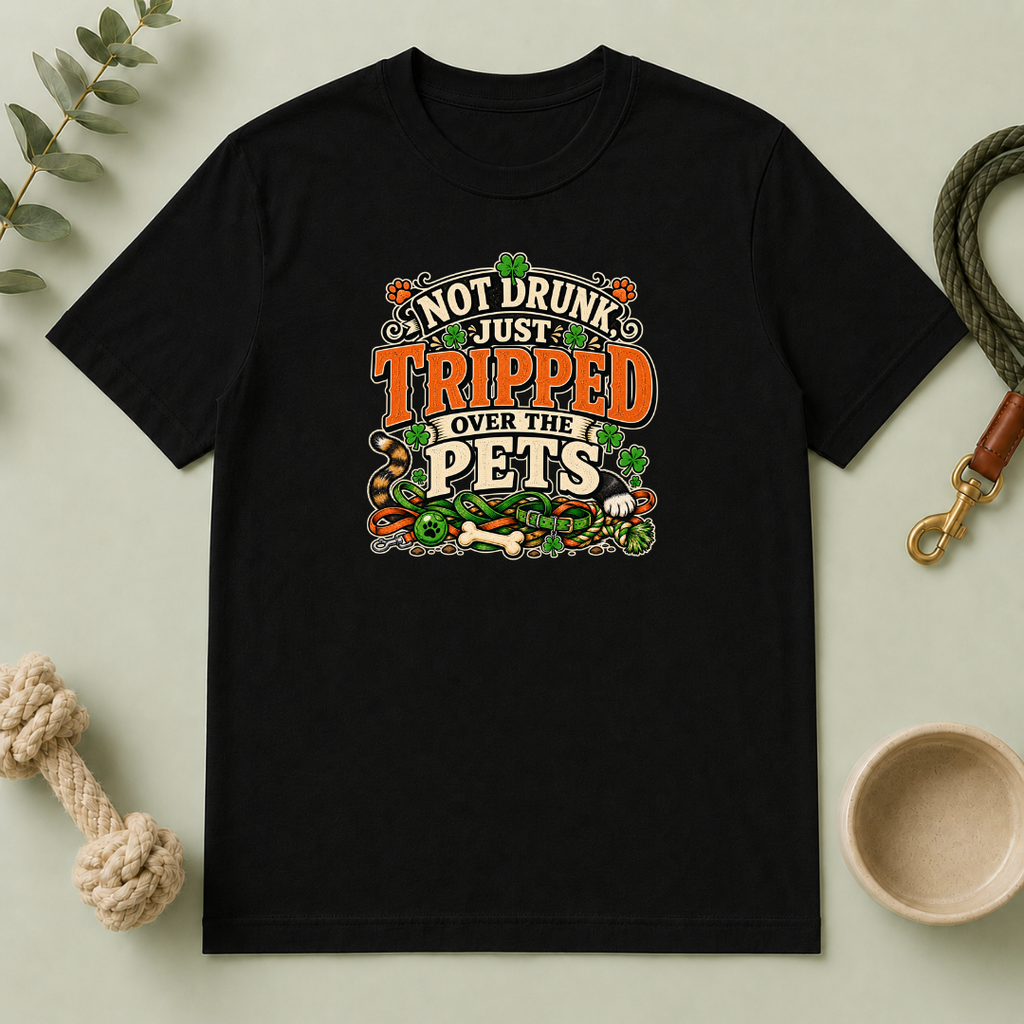 Not Drunk, Just Tripped Over the Pets St. Patrick’s Day T-Shirt