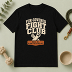 Fur-Covered Fight Club – Dog & Cat Rivalry T-Shirt