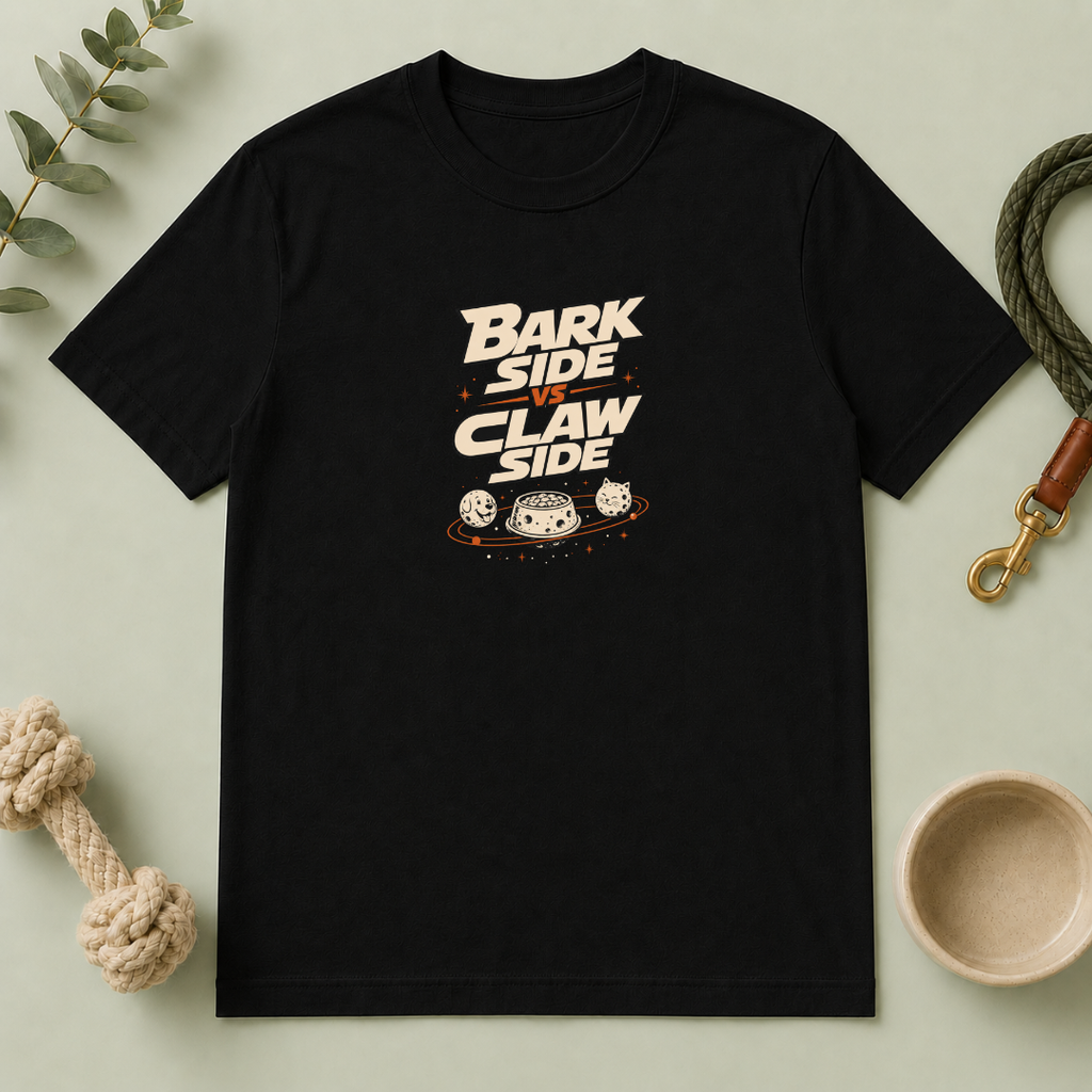 Bark Side vs Claw Side — Funny Pet Lover Tee