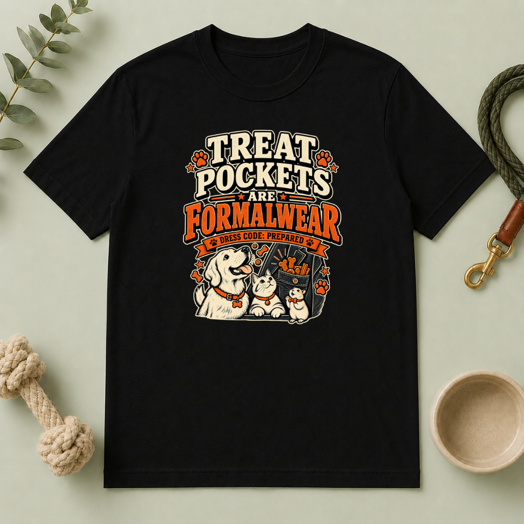 Treat Pockets Are Formalwear Multi-Pet Lifestyle T-Shirt