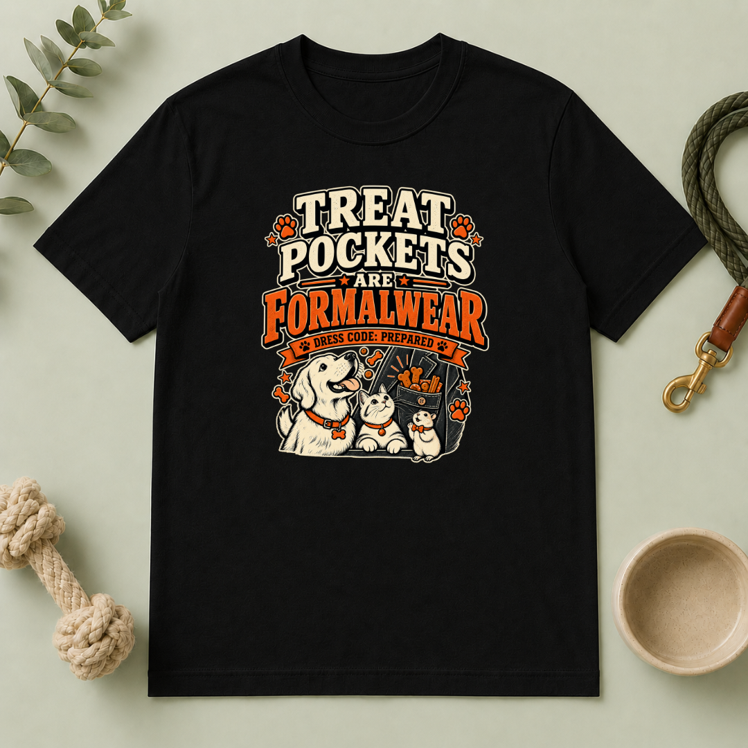 Treat Pockets Are Formalwear Multi-Pet Lifestyle T-Shirt