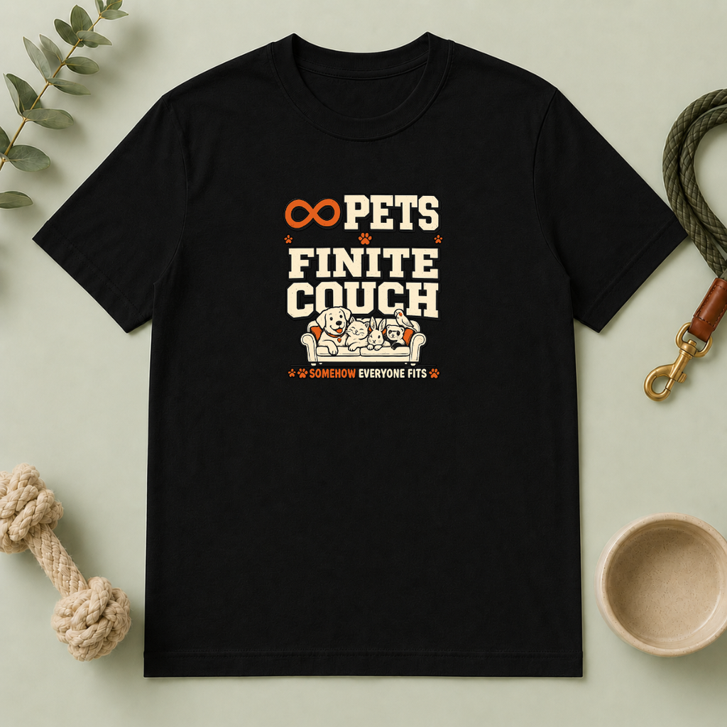 “Infinite Pets, Finite Couch” Graphic T