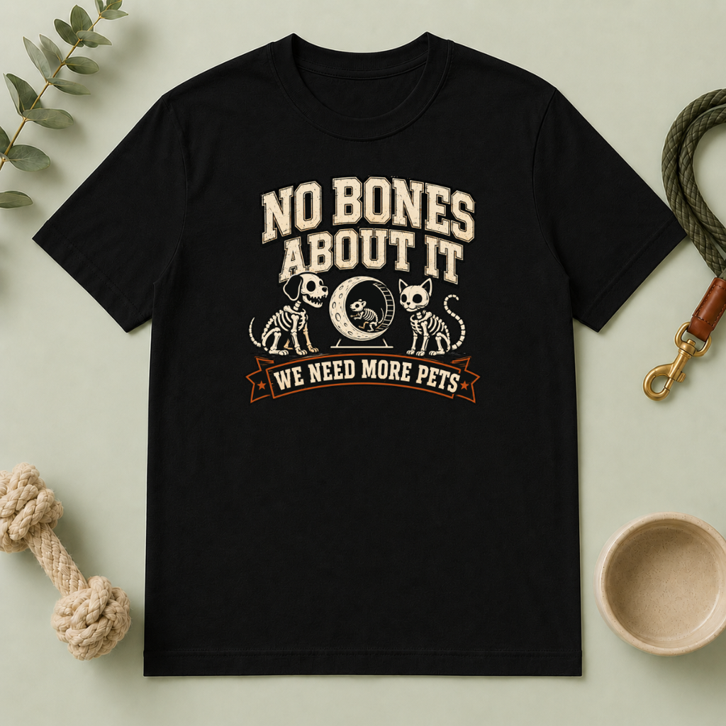 No Bones About It We Need More Pets Halloween T-Shirt