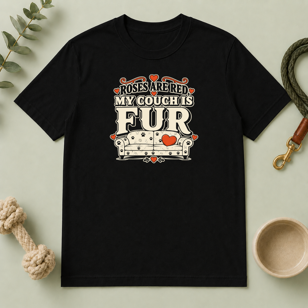 Roses Are Red My Couch Is Fur Valentine Pet T-Shirt