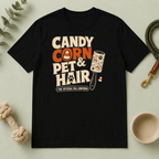 Candy Corn & Pet Hair Halloween T-Shirt
