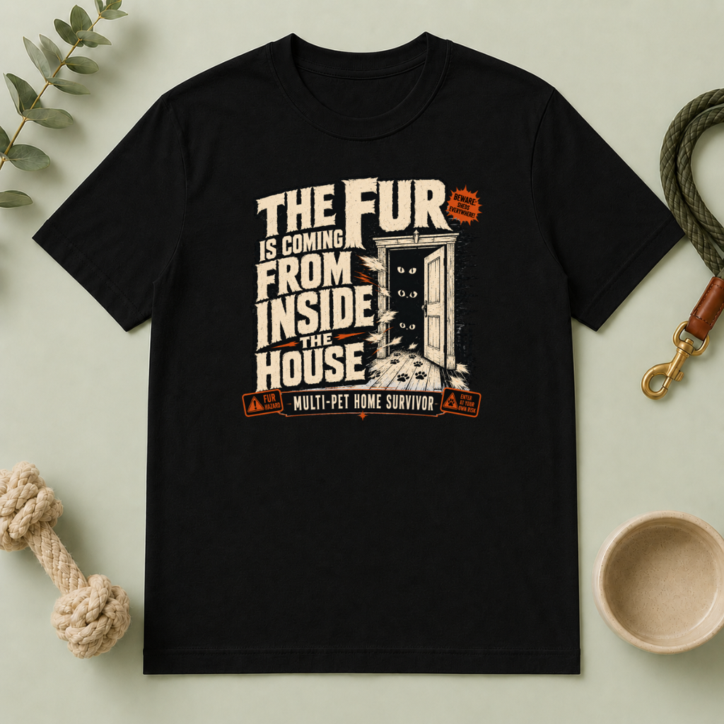 The Fur Is Coming From Inside the House Halloween T-Shirt