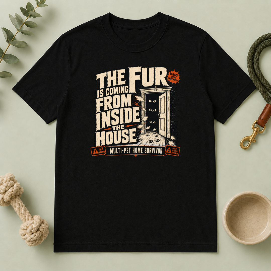 The Fur Is Coming From Inside the House Halloween T-Shirt
