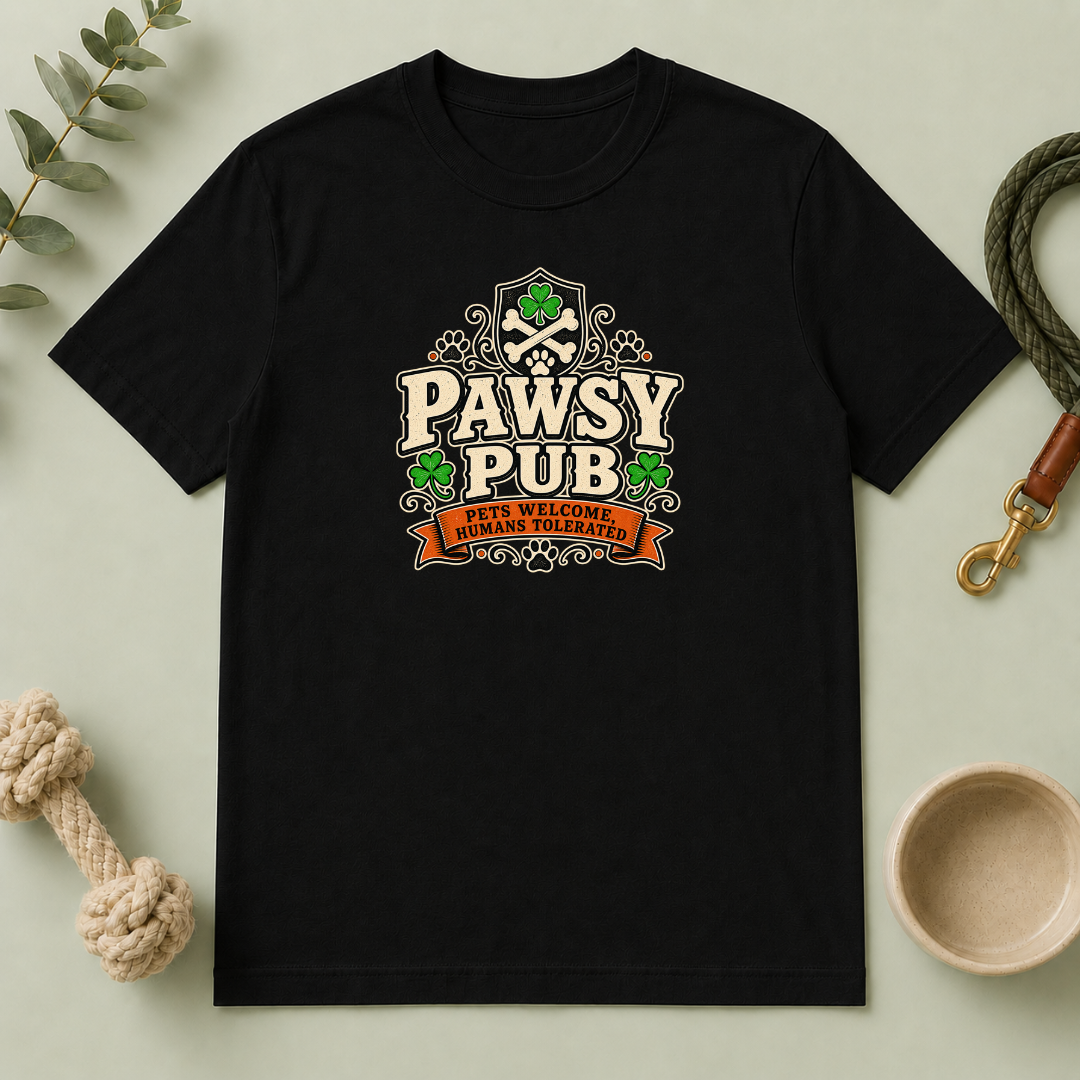 Pawsy Pub Pets Welcome St. Patrick’s Day T-Shirt