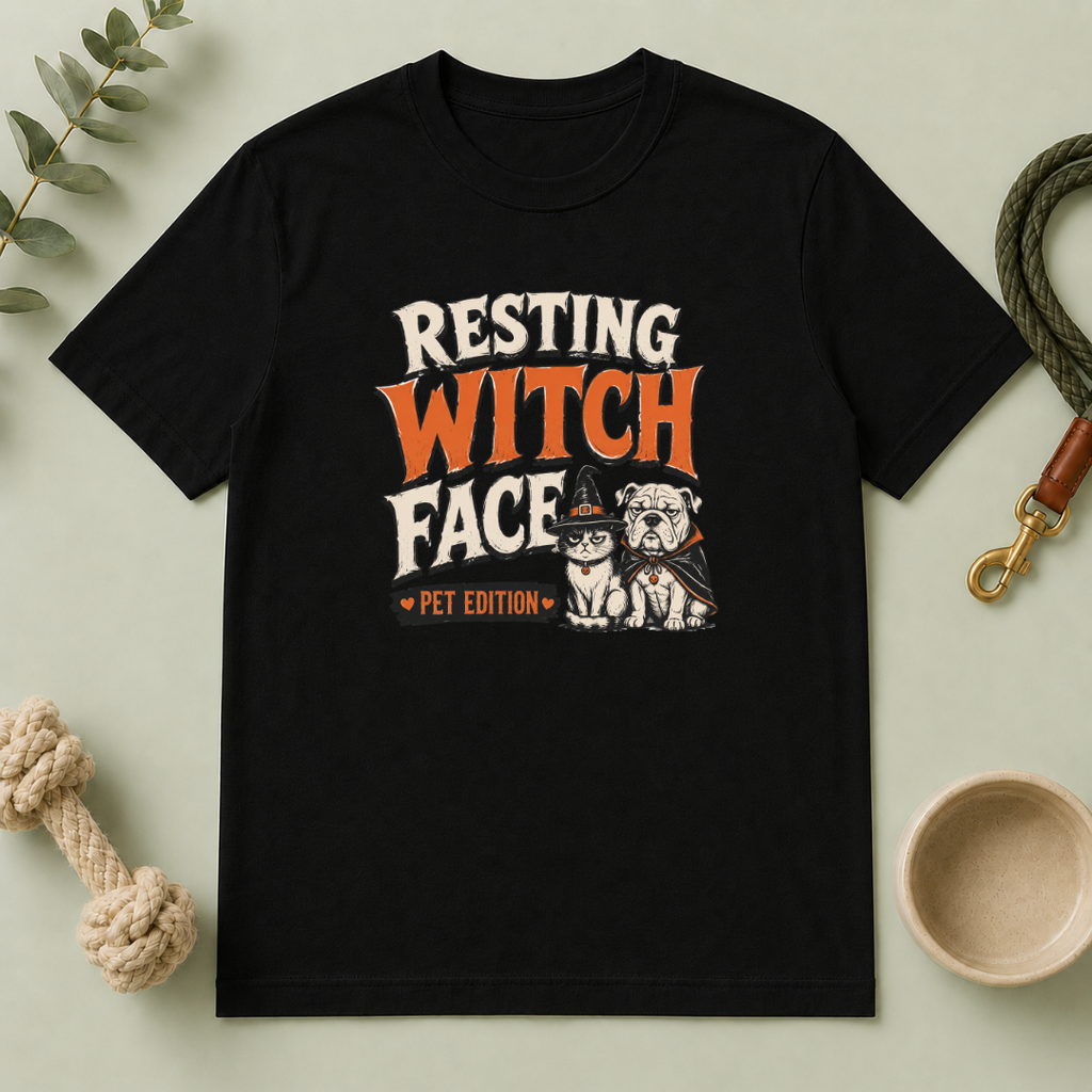 Resting Witch Face Pet Edition Halloween T-Shirt