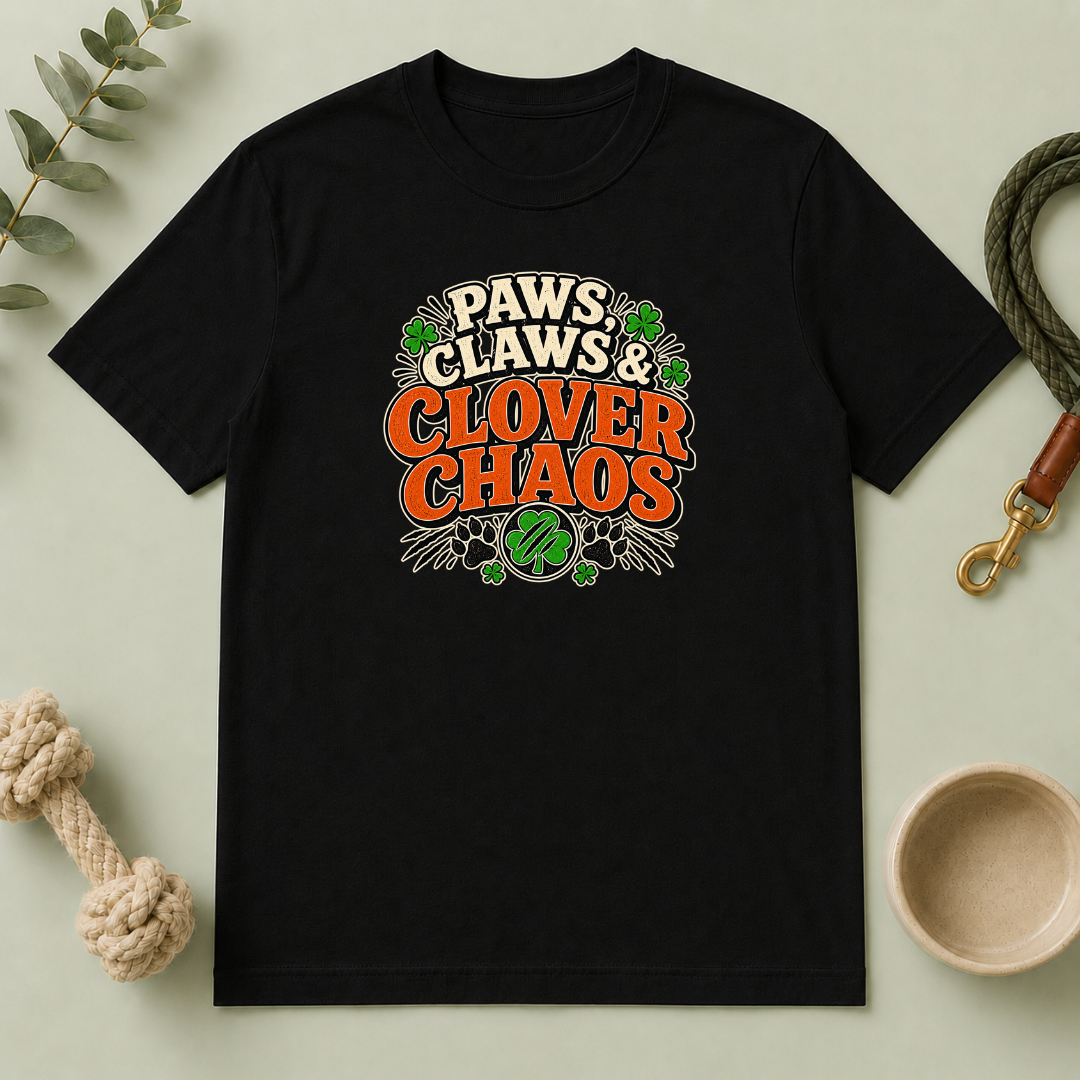 Paws, Claws & Clover Chaos St. Patrick’s Day T-Shirt