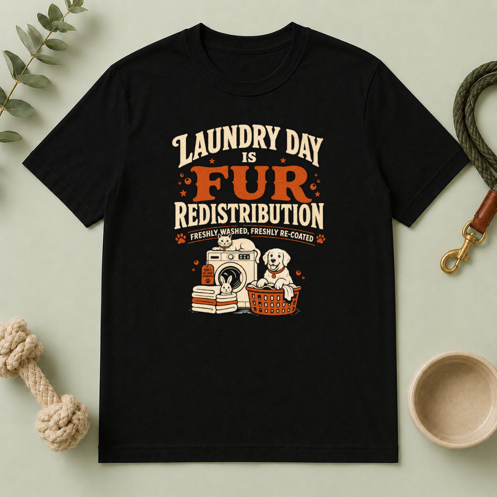Laundry Day Is Fur Redistribution Multi-Pet Lifestyle T-Shirt