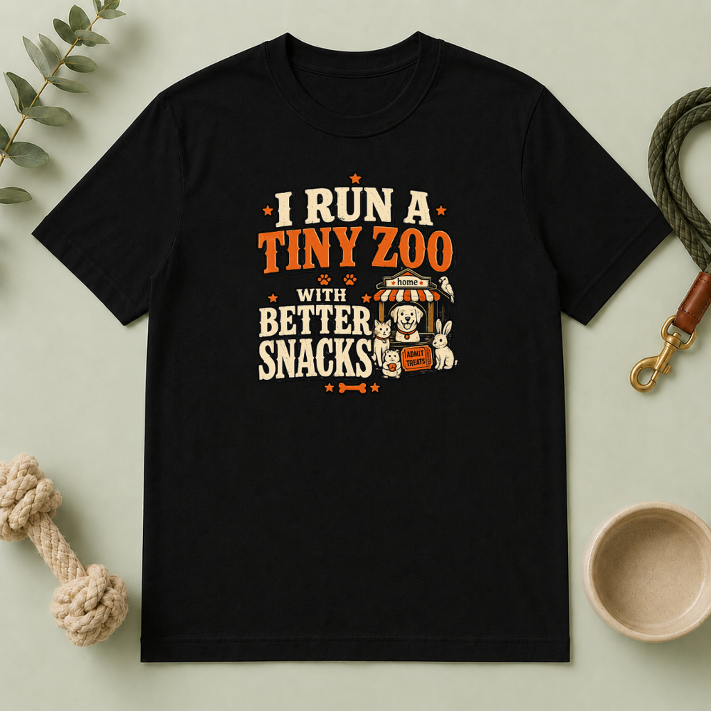 I Run a Tiny Zoo with Better Snacks Multi-Pet Lifestyle T-Shirt