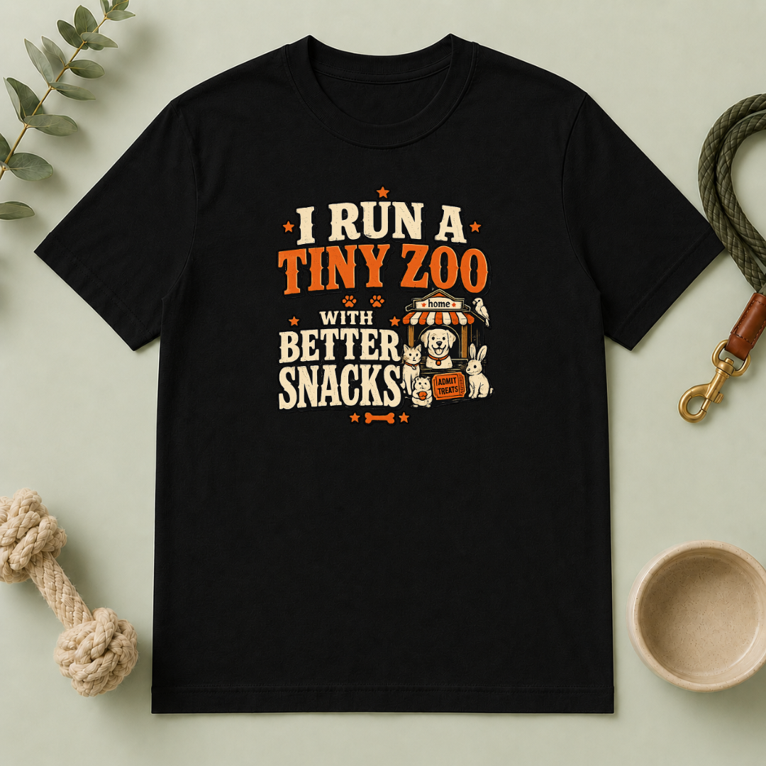 I Run a Tiny Zoo with Better Snacks Multi-Pet Lifestyle T-Shirt