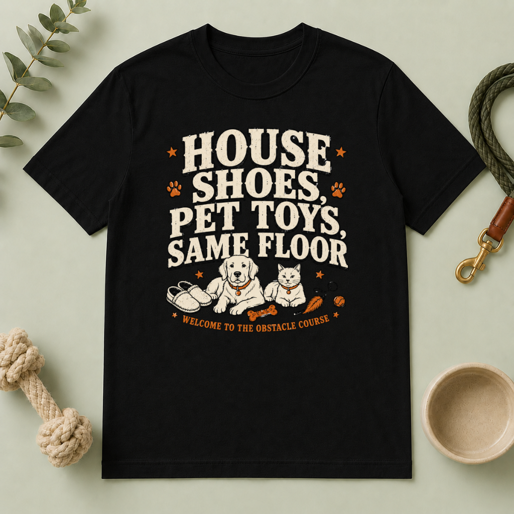 House Shoes, Pet Toys, Same Floor Multi-Pet Lifestyle T-Shirt