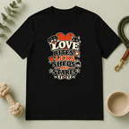 Love Bites Licks Sheds and Stares Valentine Pet T-Shirt