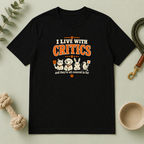 I Live With Critics Cute Pet Parents Tee