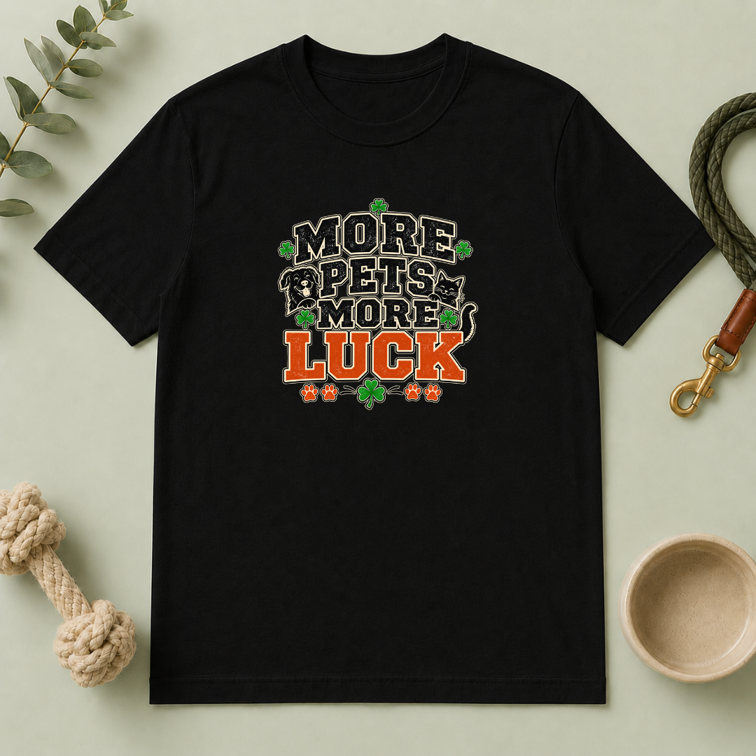 More Pets More Luck St. Patrick’s Day T-Shirt
