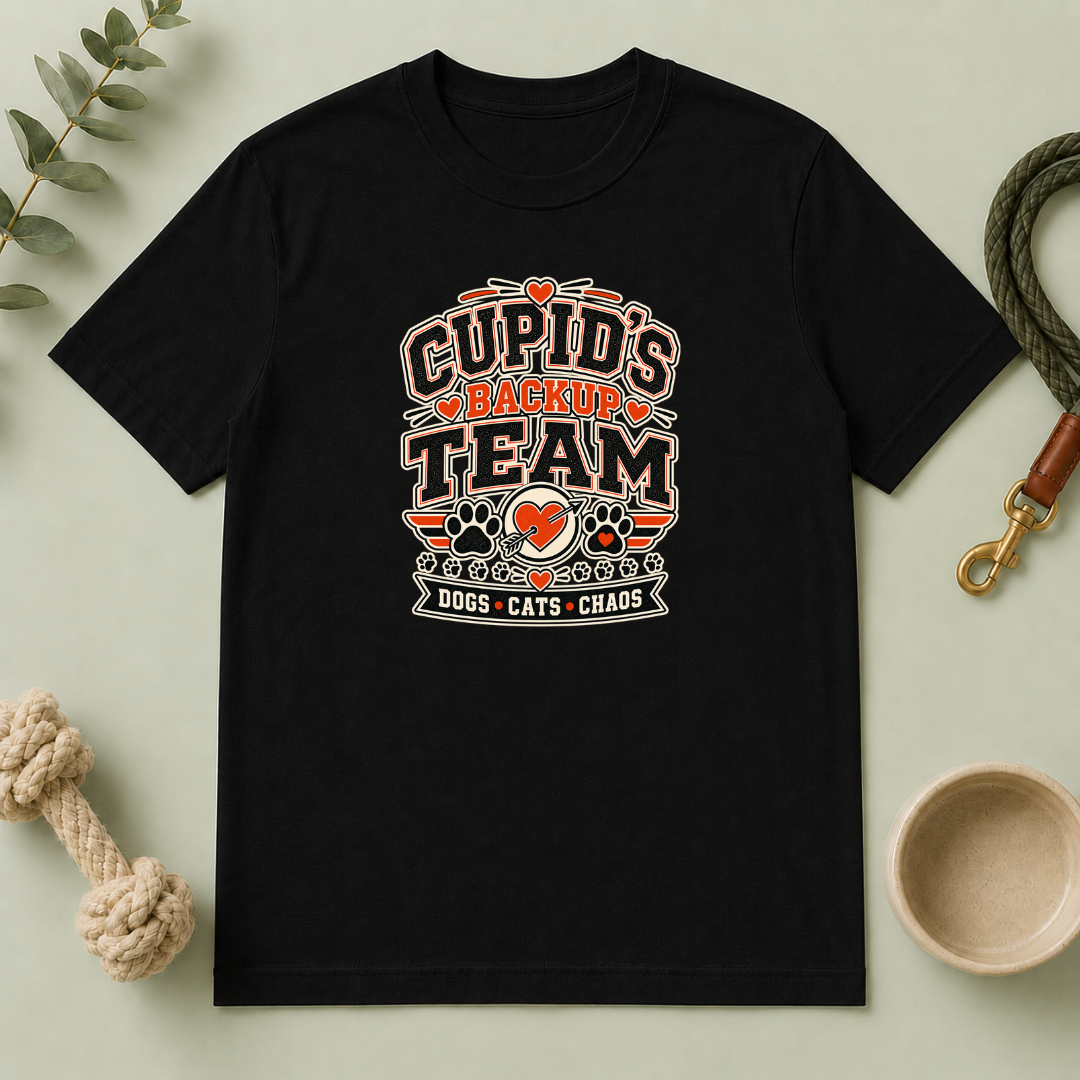 Cupid’s Backup Team Valentine Pet Lover T-Shirt
