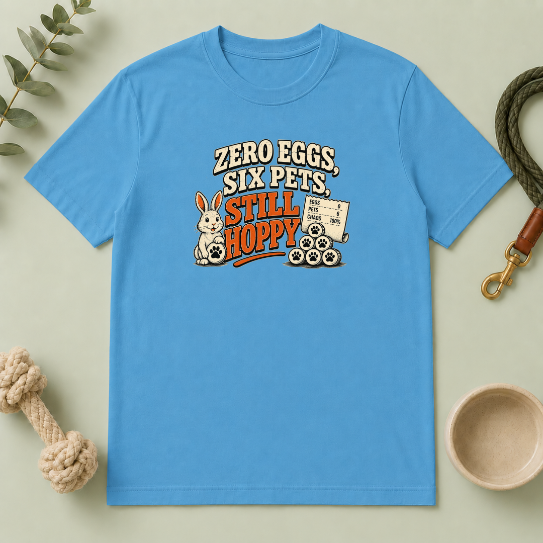 Zero Eggs, Six Pets, Still Hoppy Easter Tee