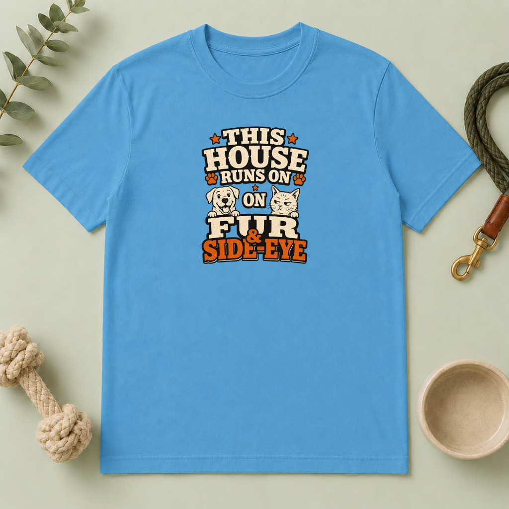 This House Runs On Fur & Side Eye T-Shirt