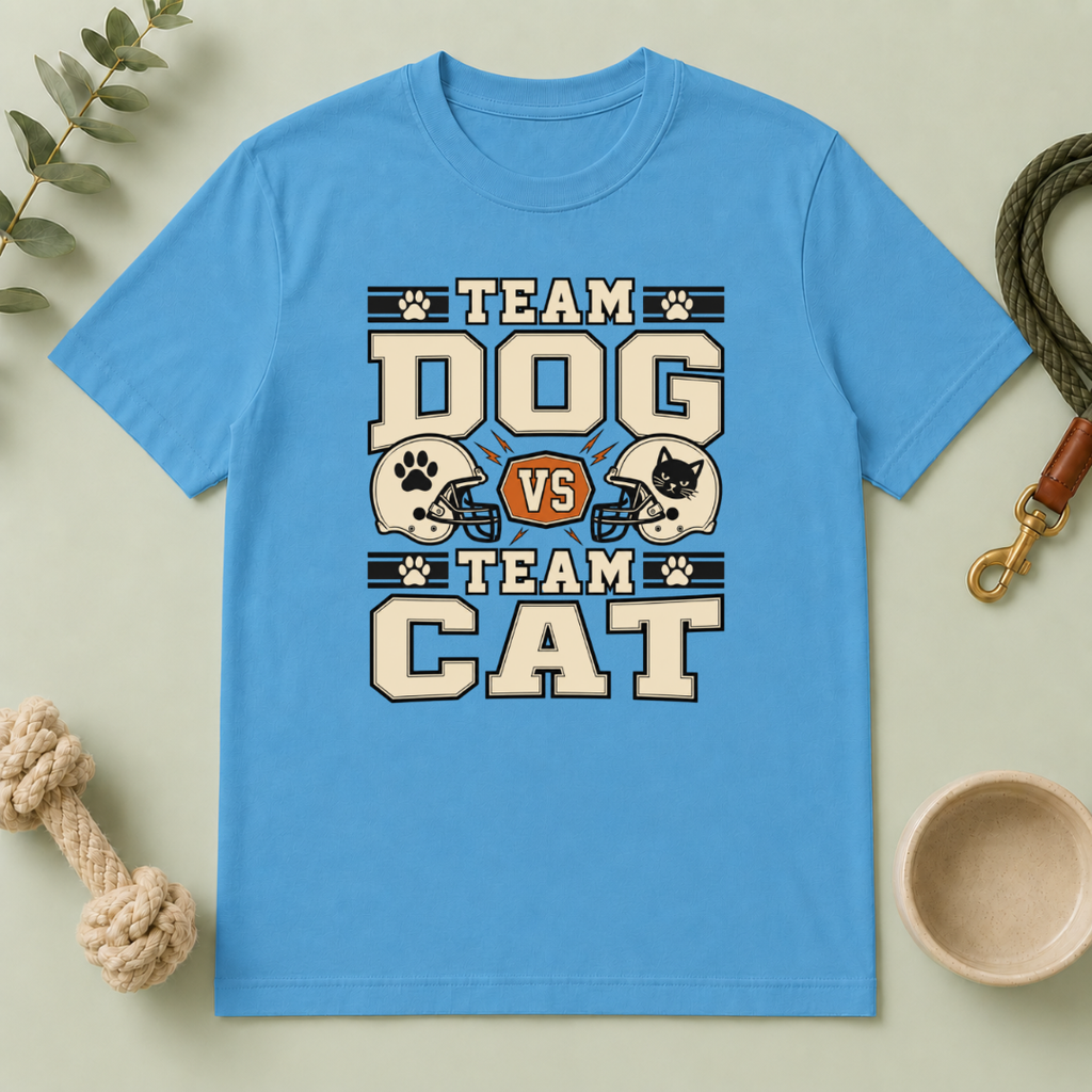 Team Dog vs. Team Cat – Dog & Cat Rivalry T-Shirt
