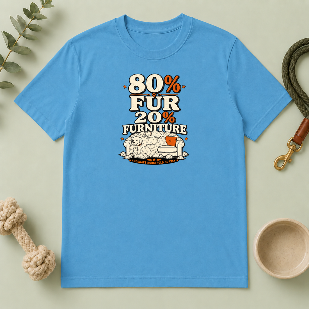 80% Fur 20% Furniture Cat & Dog Lover Graphic Tee