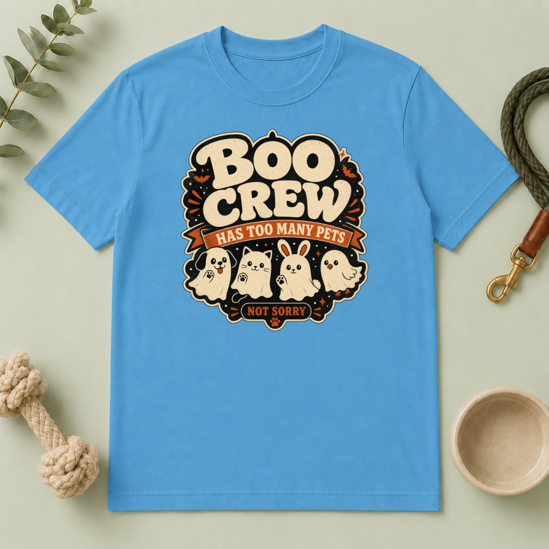 Boo Crew Has Too Many Pets Halloween T-Shirt