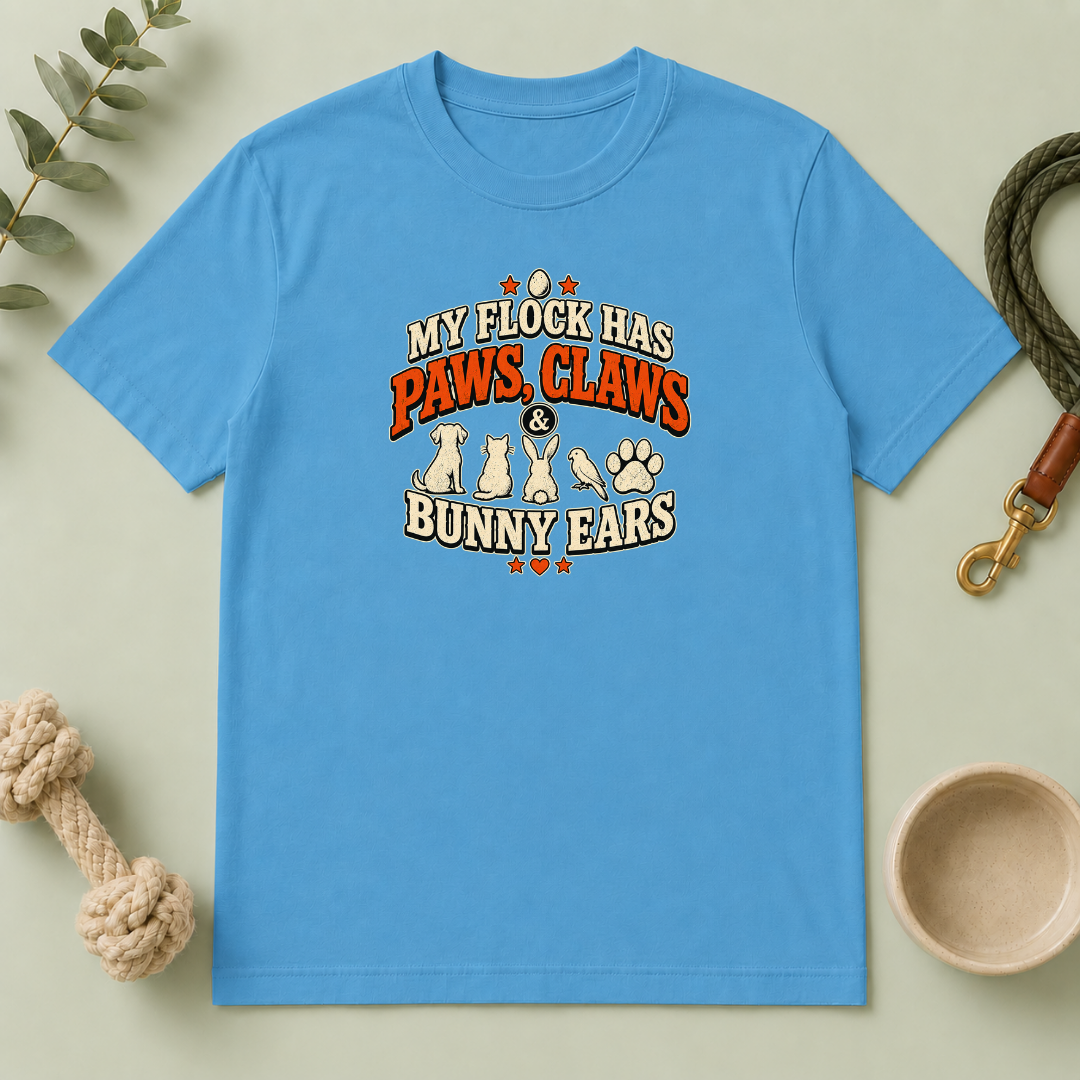 My Flock Has Paws, Claws & Bunny Ears Tee