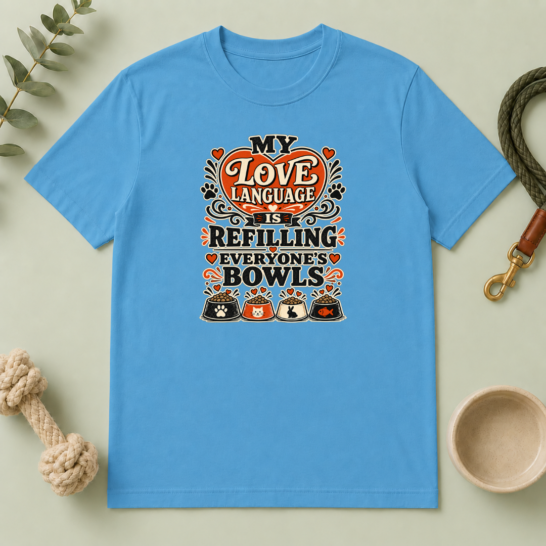 My Love Language Is Refilling Everyone’s Bowls Valentine Pet T-Shirt