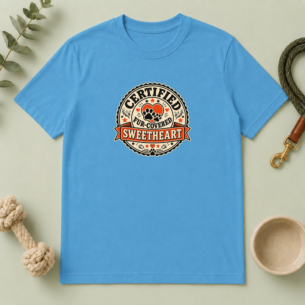 Certified Fur-Covered Sweetheart Valentine Pet Parent T-Shirt