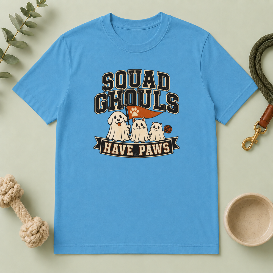Squad Ghouls Have Paws Halloween Pet T-Shirt