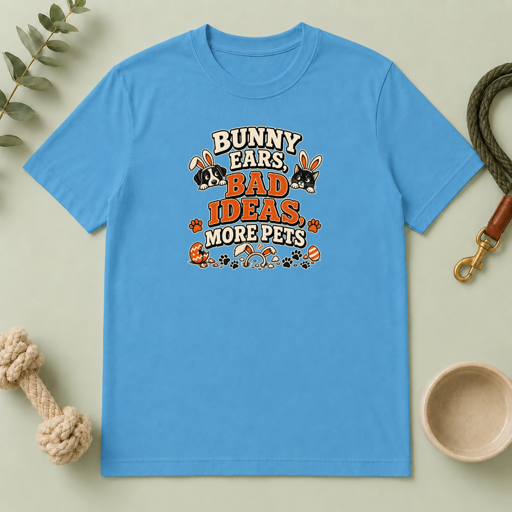 Bunny Ears, Bad Ideas, More Pets Easter T-Shirt