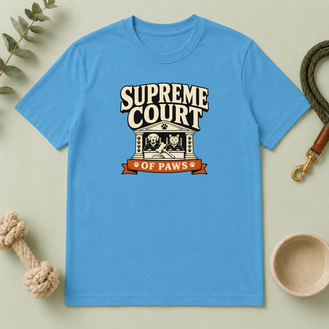 Supreme Court of Paws T-Shirt — Retro Dog & Cat Justice Tee
