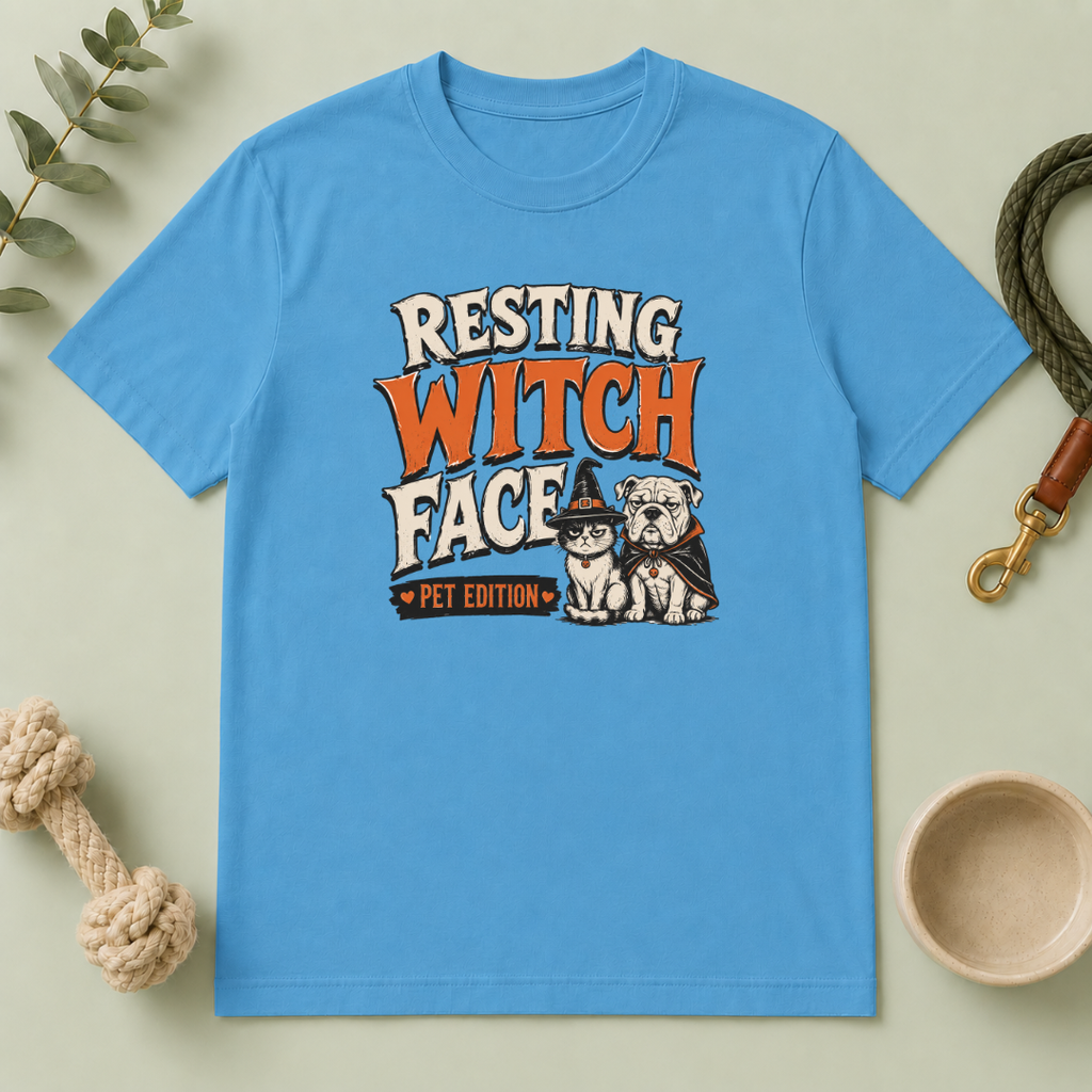 Resting Witch Face Pet Edition Halloween T-Shirt