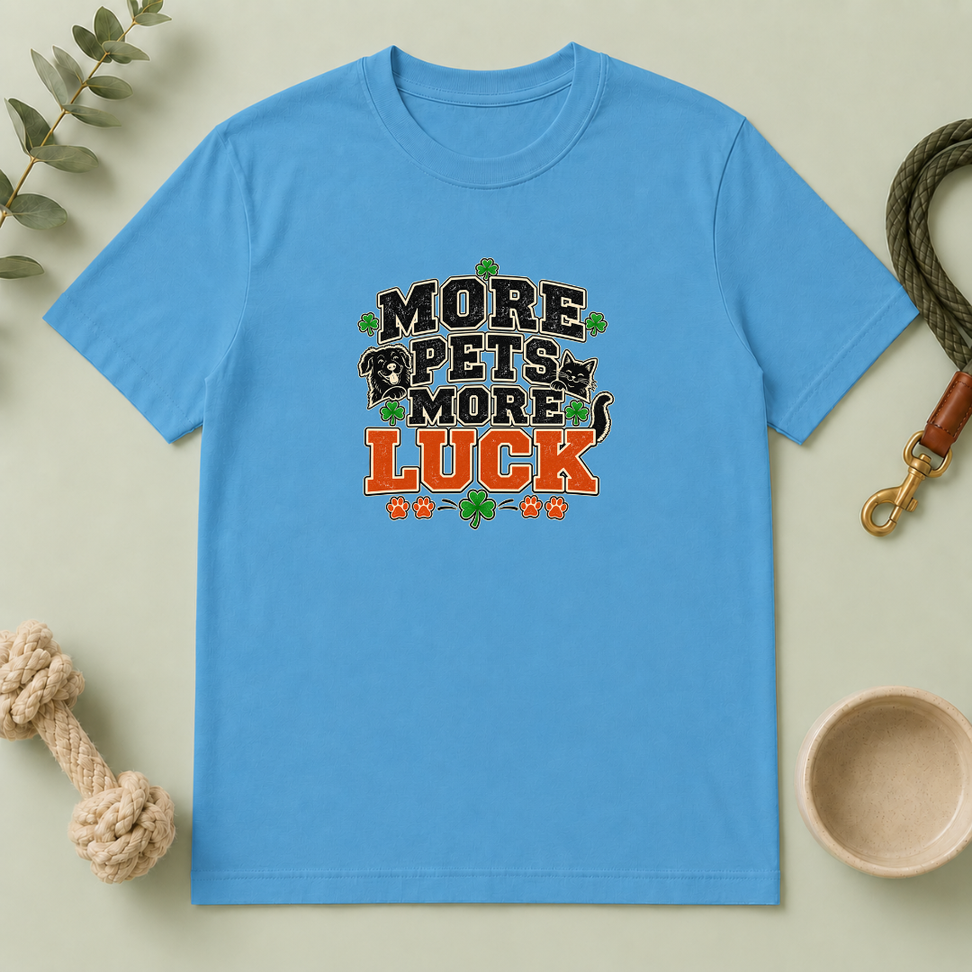 More Pets More Luck St. Patrick’s Day T-Shirt
