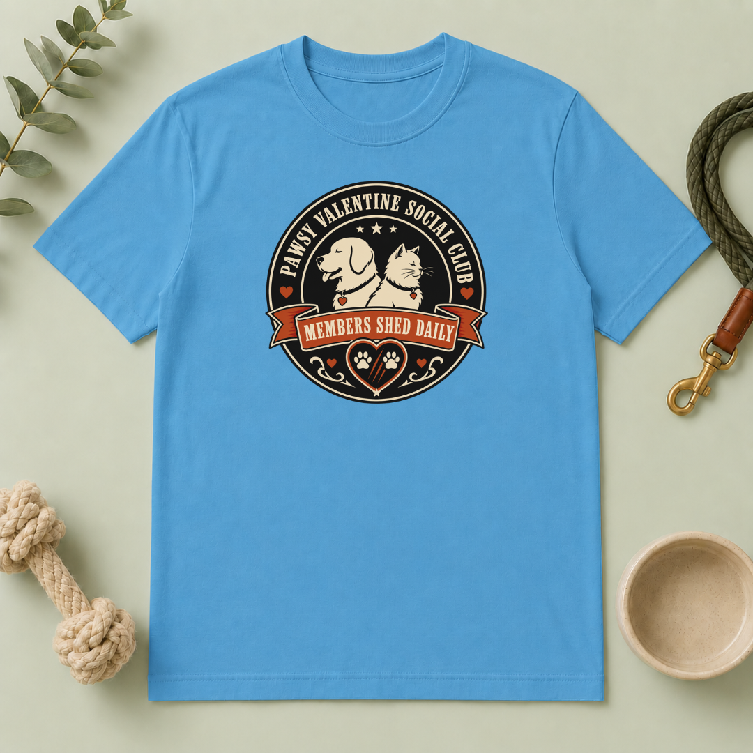 Pawsy Valentine Social Club Members Shed Daily Pet T-Shirt