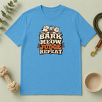 Bark Meow Judge Repeat – Funny Dog & Cat Pet Lover Tee